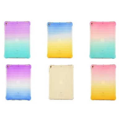 SKALO iPad 10.2 Gradient TPU Suojakuori - Pinkki-Turkoosi