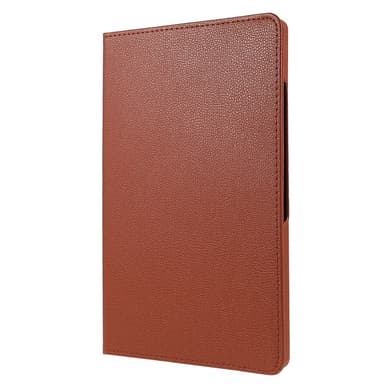 SKALO Samsung Tab A8 10.5 (2021/2022) 360 Litchi Suojakotelo - Ruskea