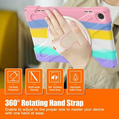 SKALO Lenovo Tab M10 (Gen 3) Extra Shockproof Armor Iskunkestävä kuori - Rainbow