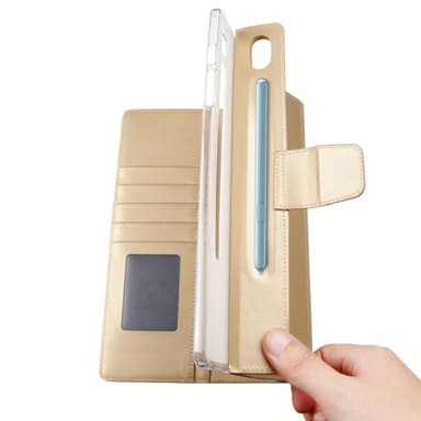 SKALO Samsung Tab S7/S8 PU-nahkainen Lompakkokotelo - Kulta