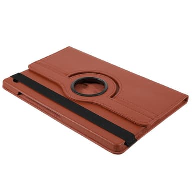 SKALO Samsung Tab A8 10.5 (2021/2022) 360 Litchi Suojakotelo - Ruskea