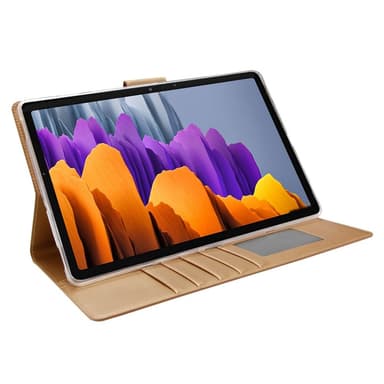 SKALO Samsung Tab S7/S8 PU-nahkainen Lompakkokotelo - Kulta