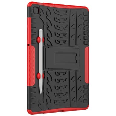 SKALO Samsung Tab S6 Lite Armor Tire Hybrid Suojakuori - Punainen