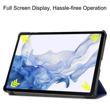 SKALO Samsung Tab S8 Trifold Suojakotelo - Tummansininen