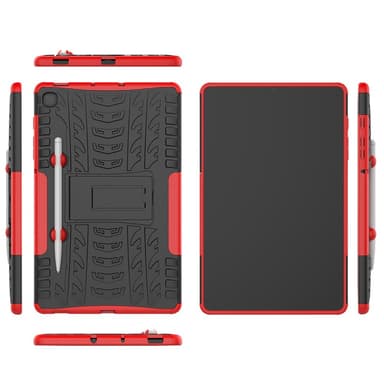 SKALO Samsung Tab S6 Lite Armor Tire Hybrid Suojakuori - Punainen