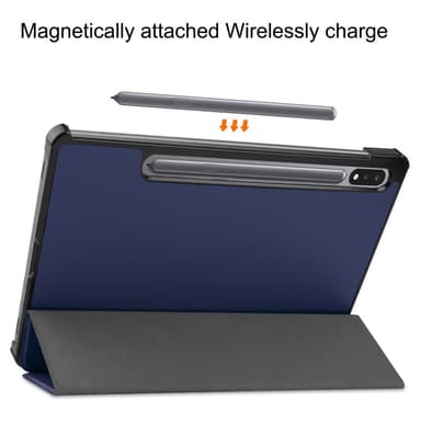 SKALO Samsung Tab S8 Trifold Suojakotelo - Tummansininen