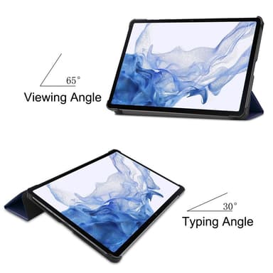 SKALO Samsung Tab S8 Trifold Suojakotelo - Tummansininen