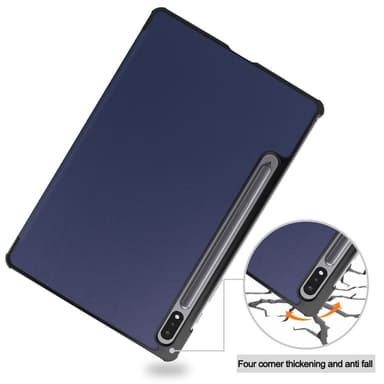 SKALO Samsung Tab S8 Trifold Suojakotelo - Tummansininen