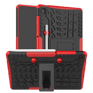 SKALO Samsung Tab S6 Lite Armor Tire Hybrid Suojakuori - Punainen