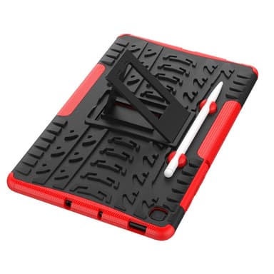 SKALO Samsung Tab S6 Lite Armor Tire Hybrid Suojakuori - Punainen