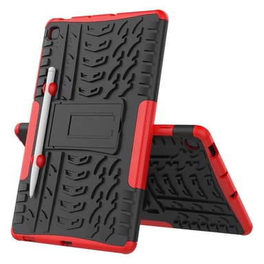 SKALO Samsung Tab S6 Lite Armor Tire Hybrid Suojakuori - Punainen