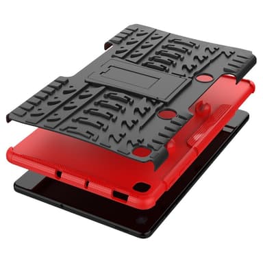SKALO Samsung Tab S6 Lite Armor Tire Hybrid Suojakuori - Punainen