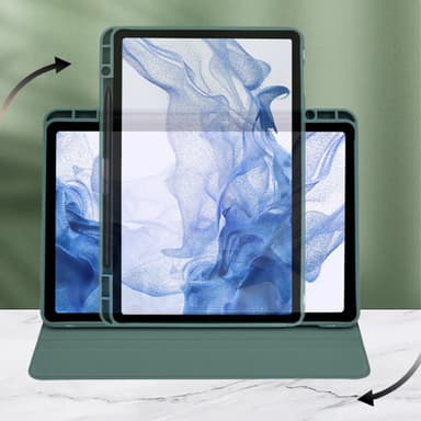 SKALO Samsung Tab S9+/S9+ FE 360 PU-nahkainen Suojakotelo - Pinkki