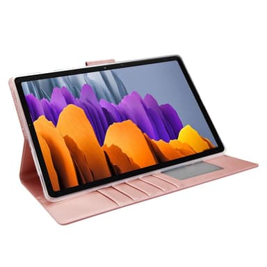 SKALO Samsung Tab S7/S8 PU-nahkainen Lompakkokotelo - Ruusukulta