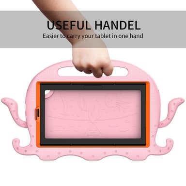 SKALO Samsung Tab A7 Lite 3D Cartoon lapsen Kuori - Pinkki