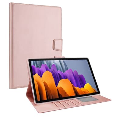 SKALO Samsung Tab S7/S8 PU-nahkainen Lompakkokotelo - Ruusukulta
