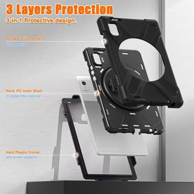 SKALO Lenovo Tab M9 Extra Shockproof Armor Iskunkestävä kuori - Musta
