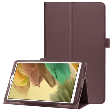 SKALO Samsung Tab A7 Lite Duofold Litchi Suojakotelo - Ruskea