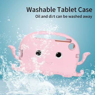 SKALO Samsung Tab A7 Lite 3D Cartoon lapsen Kuori - Pinkki