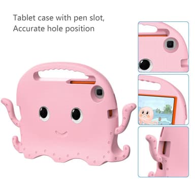 SKALO Samsung Tab A7 Lite 3D Cartoon lapsen Kuori - Pinkki