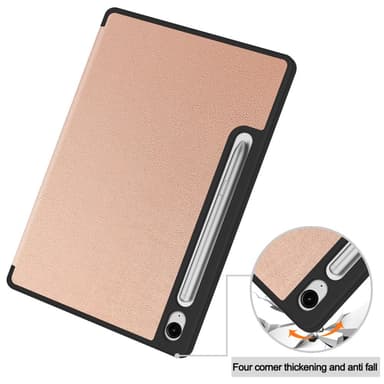 SKALO Samsung Tab S9/S9 FE Trifold Suojakotelo - Ruusukulta