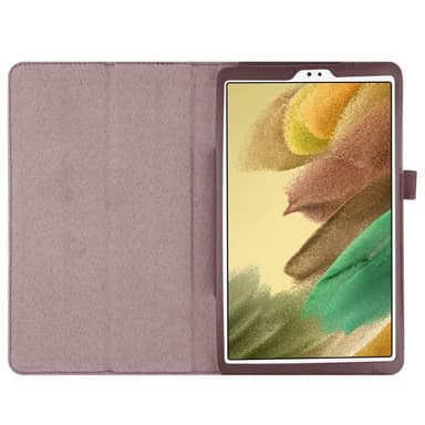 SKALO Samsung Tab A7 Lite Duofold Litchi Suojakotelo - Ruskea