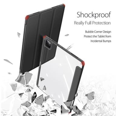 DUX DUCIS iPad Pro 12.9 (Gen 4/5/6) TOBY Series Trifold Suojakotelo - Musta