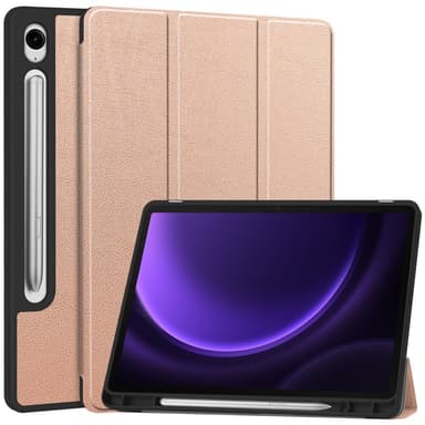SKALO Samsung Tab S9/S9 FE Trifold Suojakotelo - Ruusukulta