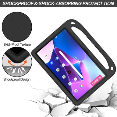 SKALO Lenovo Tab P11 Gen 2 Lapsikuori kahvalla ja jalustalla - Musta