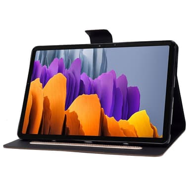 SKALO Samsung Tab S7/S8 PU-nahkainen Lompakkokotelo - Ruskea