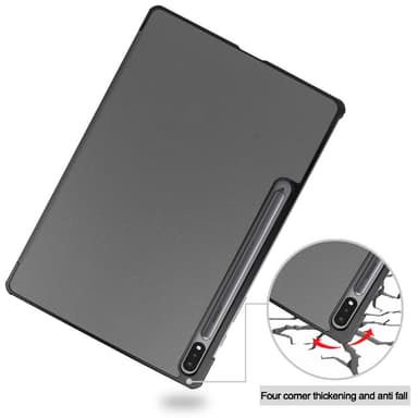 SKALO Samsung Tab S7 FE Trifold Suojakotelo - Harmaa