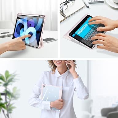 DUX DUCIS iPad Air (2020/2022) TOBY Series Trifold Suojakotelo - Pinkki
