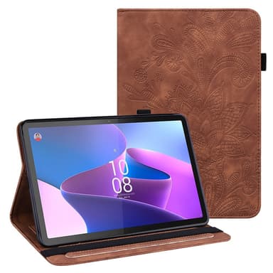 SKALO Lenovo Tab P11 Gen 2 Mandala Suojakotelo - Ruskea