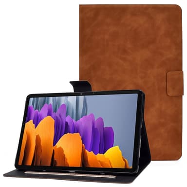 SKALO Samsung Tab S7/S8 PU-nahkainen Lompakkokotelo - Ruskea