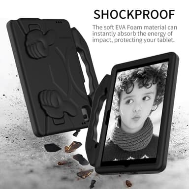 SKALO Samsung Tab A8 10.5 (2021/2022) Thumb Up Lasten Suojakotelo- Musta