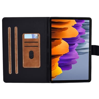 SKALO Samsung Tab S7/S8 PU-nahkainen Lompakkokotelo - Ruskea