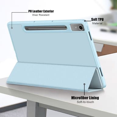 SKALO Lenovo Tab P12 Trifold Suojakotelo - Turkoosi