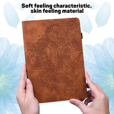 SKALO Google Pixel Tablet Mandala Suojakotelo - Ruskea