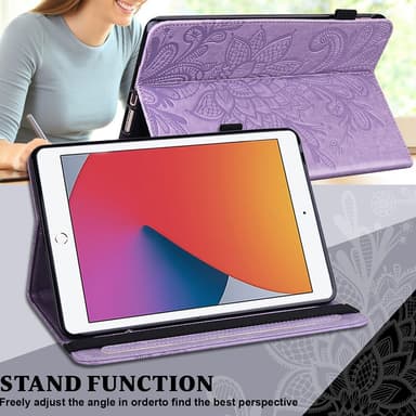 SKALO iPad 10.2 Mandala Suojakotelo - Violetti