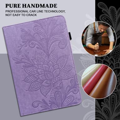 SKALO iPad 10.2 Mandala Suojakotelo - Violetti