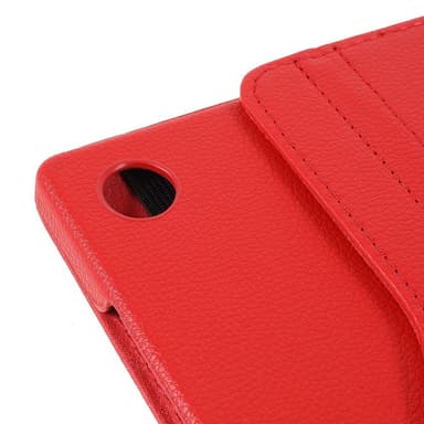 SKALO Samsung Tab A8 10.5 (2021/2022) 360 Litchi Suojakotelo - Punainen