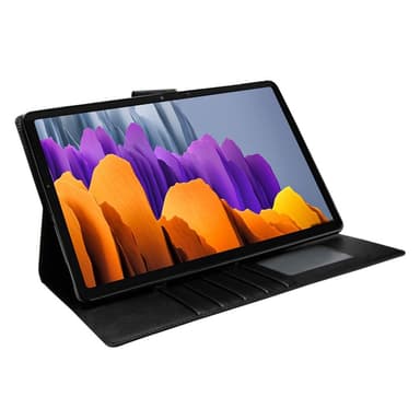 SKALO Samsung Tab S7/S8 PU-nahkainen Lompakkokotelo - Musta