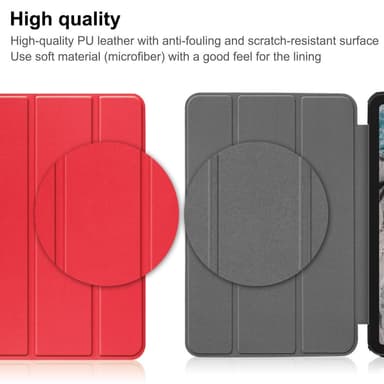 SKALO Nokia T20 Trifold Suojakotelo - Punainen