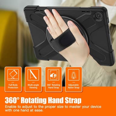 SKALO Lenovo Tab M10 (Gen 3) Extra Shockproof Armor Iskunkestävä kuori - Musta