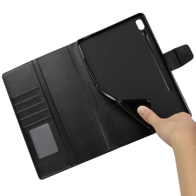 SKALO Samsung Tab S7/S8 PU-nahkainen Lompakkokotelo - Musta