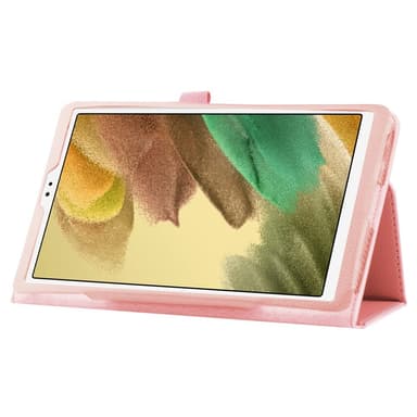 SKALO Samsung Tab A7 Lite Duofold Litchi Suojakotelo - Pinkki