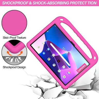 SKALO Lenovo Tab P11 Gen 2 Lapsikuori kahvalla ja jalustalla - Pinkki