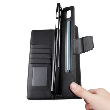 SKALO Samsung Tab S7/S8 PU-nahkainen Lompakkokotelo - Musta