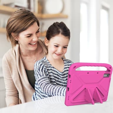 SKALO Lenovo Tab P11 Gen 2 Lapsikuori kahvalla ja jalustalla - Pinkki