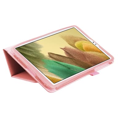 SKALO Samsung Tab A7 Lite Duofold Litchi Suojakotelo - Pinkki